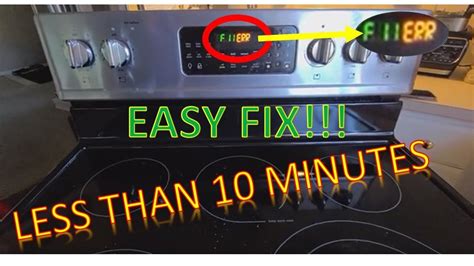 frigidaire gallery gas stove f11 err